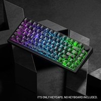 Teclas RGB con Patrón de Telaraña Negra XVX, Perfil OEM, Juego de Teclas PBT+PC para Interruptores MX, Distribución de Teclas ANSI US 61/68/75/87/98/96/104