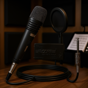 Micrófono Vocal Dinámico Profesional de 5 Núcleos, Cardioide, de Mano, con Salida XLR Metálica y Conector de 6.35mm para Canto y Karaoke - Product Image 2