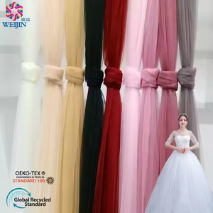 حجاب شبكي من النايلون 18 جم مزود بنسيج شبكي من قماش التل 15D قماش شبكي منسوج كهربي لتزيين حفلات الفتيات - Product Image 1