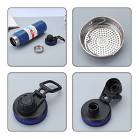 Termo aislado deportivo de viaje de acero inoxidable de 800ml de alta calidad, botella de agua de frasco de vacío de gran capacidad con asa