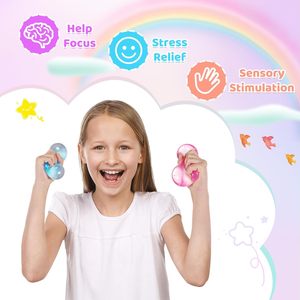 Cubo de Hielo Azul Antiestrés, Cubo Sensorial, Juguetes Blandos, Copos de Nieve, Bola de Azúcar para Apretar, para Niños y Niñas - Product Image 3
