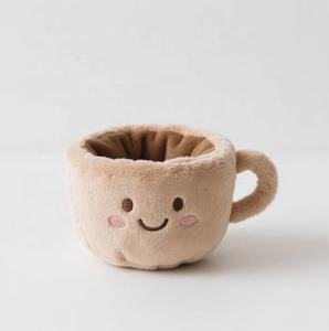 カスタム漫画コーヒーカップぬいぐるみキーチェーンかわいいバッグペンダントカワイイふわふわぬいぐるみ人形枕 - Product Image 5