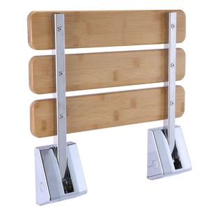 Chaise de salle de bain <span class=keywords><strong>douche</strong></span> rétractable en bois banc tabouret senior pliant avec siège de salle de bain fixe - Product Image 4