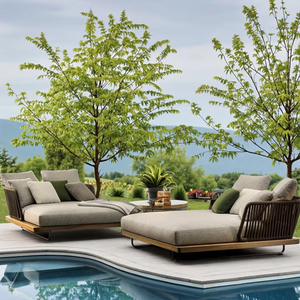 Set di mobili da giardino in alluminio Glow Ratan da esterno Juego De Muebles Para divano divano da giardino - Product Image 1