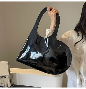 <b>Vintage</b> Luxury Women Novelty Red Heart Shape Patent PU Tote Holiday Underarm Handbag Wholesale Elegant Casual <b>Purse</b> - Product Image 2
