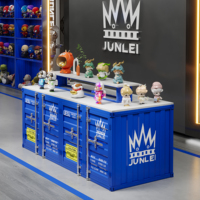 Conteneur en fer de stockage double face de marque de mode créative Vitrine de style industriel pour les ensembles de meubles de bar Présentoir de magasin