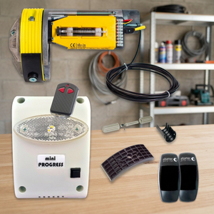 Kit complet de porte automatique Premium ELSAMEC Modèle 7212KIT1 - Installation facile par vis - Télécommande - Aluminium et acier durables - Product Image 2