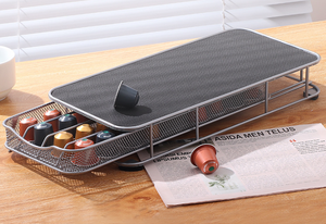 Cajón <span class=keywords><strong>de</strong></span> almacenamiento <span class=keywords><strong>de</strong></span> 40 cápsulas <span class=keywords><strong>Nespresso</strong></span> para oficina y hogar al por mayor, soporte para hacer cápsulas <span class=keywords><strong>de</strong></span> café tipo cajón a prueba <span class=keywords><strong>de</strong></span> polvo con almohadilla EVA - Product Image 6