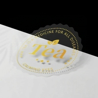 Autocollants de transfert UV étanches adhésif fort durable en relief nickel métallisé feuille d'or vinyle logo étiquette emballage-résistant à l'huile