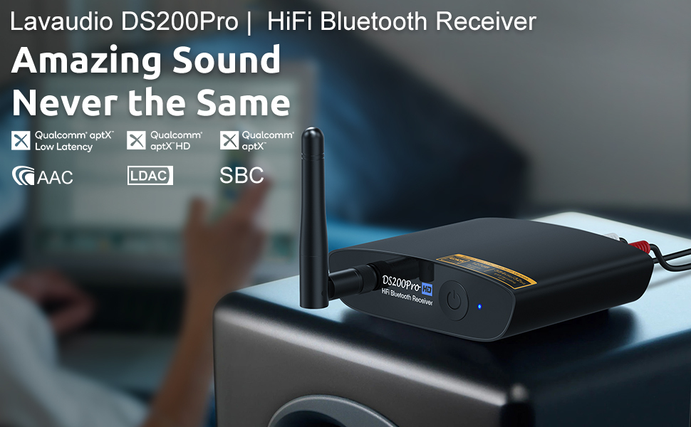 1Mii DS200Pro DAC Audio Decoder: Bluetooth 5.2 Receiver with RCA