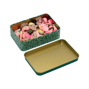 Chất lượng tốt hình chữ nhật kim loại lon thực phẩm lưu trữ hộp thiếc Cookie <span class=keywords><strong>Biscuit</strong></span> chơi thẻ bao bì hộp - Product Image 3