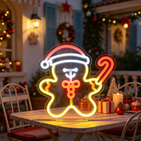 Lámpara de Neón Acrílica Navideña con Alimentación USB, Luz Decorativa para el Hogar y la Tienda