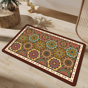 Tapis de bain rectangulaire en mousse imprimée à l'argile de diatomée, antidérapant, lavable en machine, nouvelle collection automne, style chinois - Product Image 1