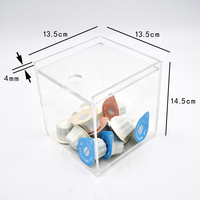 Transparenter Acryl Faltbarer Quadratischer Moderner Kaffeekapsel-Aufbewahrungswürfel Hochwertige Organizer-Box für Cafés und Büros