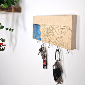 Organisateur de bureau en noyer massif avec impression numérique plaquée Huina, décoration d'intérieur, maquillage, livres, bijoux, design moderne, outils de nettoyage - Product Image 2