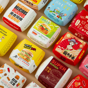 Milieuvriendelijke Fastfoodverpakking Op Maat Bedrukte Hamburgerdozen Voor Afhaalrestaurants Ketens Voor Sushi Suiker Groothandel Logo - Product Image 6