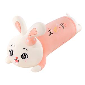 Boneka kelinci lucu bantal kaki tidur panjang mainan mewah dicuci dan selimut untuk anak-anak hadiah ulang tahun wanita sempurna - Product Image 5