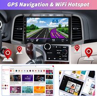 Radio Mobil Android Podofo 9'' Wireless Carplay Android Auto GPS RDS HIFI Mendukung Kamera AHD untuk Toyota Venza 2008-2016 Grosir