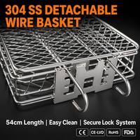 Support de tournebroche rotatif automatique 129 cm en acier inoxydable 304 avec moteur 15W pour agneau entier, cochon d'engraissement, poulet, certifié CE-EMC CE-LVD
