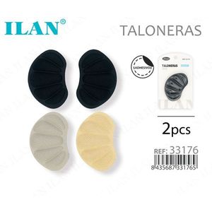 Cuscinetti per tallone Ilan, 2 pezzi, adesivi, neri e beige, per il comfort delle scarpe - Product Image 1