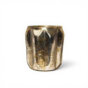 Porte-bougie votif finition argentée, diamètre 2,5, hauteur 3,25, réutilisable, résistant à la chaleur, décoration d'intérieur - Product Image 1