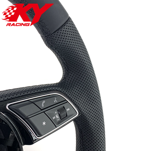 พวงมาลัยหนังสไตล์รถแข่งแบบกำหนดเองสำหรับ Audi A3 A4 A5 A6 A7 B8 B9 S3 S4 S5 S6 S7 RS3 RS4 RS5 RS6 RS7 Q3 Q5 TT - Product Image 2