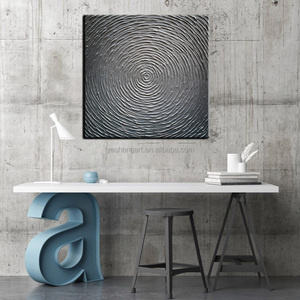 Nghệ thuật đương đại sơn dầu trên vải kết cấu kết cấu bạc màu Xám sơn hiện đại nhà văn phòng trang trí trừu tượng tường nghệ thuật - Product Image 4