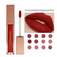 En stock, Vente en gros transfrontalière de Gloss à lèvres liquide, Baume à lèvres peel-off, Gloss à lèvres velours mat MEILIANKAI, Non-transfert sur la tasse, OEM
