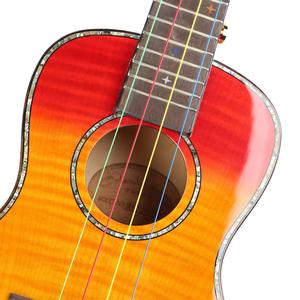 อูคูเลเล่สีรุ้ง-ขนาด24นิ้วสำหรับคอนเสิร์ตพร้อมปลอกหุ้มสีล้วน - Product Image 2