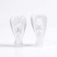 Vente directe usine – Anges en sélénite transparente de 2 pouces, cristal sculpté écologique d'Anshul Impex