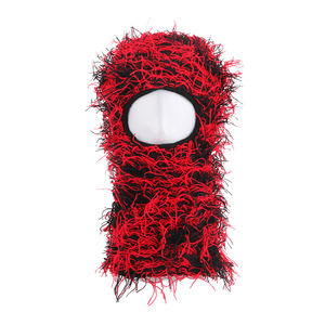 Máscara de esquí de diseño al por mayor pasamontañas desgastado de punto máscaras de esquí pasamontañas de un agujero personalizado - Product Image 2