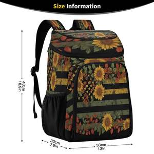 Sac à déjeuner isotherme OEM grande capacité 24L en polyester – Sac à dos isotherme léger et imperméable avec fermeture éclair anti-fuite pour pique-nique et voyage - Product Image 3