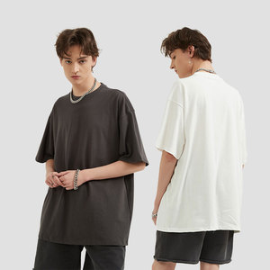 เสื้อผู้ชายผ้าฝ้าย100% หนาขนาดใหญ่ผ้าไรน์สโตนบ็อกซี่สั่งติดป้ายได้ตามต้องการ - Product Image 5