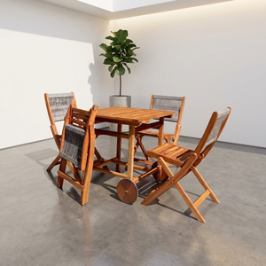Factory Price Solid <b>Wood</b> Modern Restaurant Dining Table <b>Chair</b> Set for Hotel Outdoor Use Durable Eco-Friendly Vietnam Origin - Product Image 4