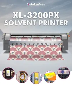 X-Rolland Muur Stof Reclame Printer 3.2M Solvent Printer 512i 4/8 Hoofden Gordijnstof Printer