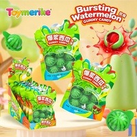 Bonbons gélifiés en gros, fourrés et juteux, en forme d'œil, de pastèque et de fraise, type fudge sandwich, en sachet pour enfants
