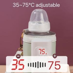 Portable Bottle Warmer Fast Heating Accurate <b>Temperature</b> <b>Control</b> Milk Bottle Warmer Cover Multifunctional ABS Leather for Home - Product Image 4