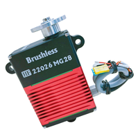 Servomoteur sans balais Himark HF22026MG avec retour d'information 220kgf.cm 0.26s/60 °   Servomoteur entièrement métallique 28V PWM+UART 191,4 Lbf-In 1,38 pouces pour avions RC