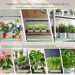 J & C Bộ Dụng Cụ Trồng Rau Trong Nhà Gắn Trần, Dạng Treo Thích Ứng Cho Vườn Thông Minh Đèn <span class=keywords><strong>LED</strong></span> Thủy Canh Vườn Thảo Mộc Trong Nhà - Product Image 5