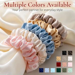 Élastiques à cheveux en soie personnalisés 100% soie de mûrier 3,5 cm 22 mm pour femmes - Product Image 3