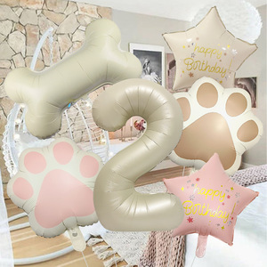 Ballons en Mylar pour le 1er <span class=keywords><strong>anniversaire</strong></span> de chien et de chat, ballons en aluminium de 32 pouces, chiffres crème, ballons à l'hélium, fournitures pour fête d'<span class=keywords><strong>anniversaire</strong></span> de chat ou de chien, fête de <span class=keywords><strong>premier</strong></span> <span class=keywords><strong>anniversaire</strong></span> - Product Image 4