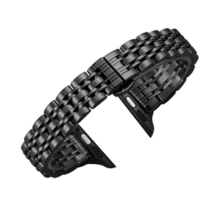 <span class=keywords><strong>Cinturino</strong></span> <span class=keywords><strong>Smartwatch</strong></span> da <span class=keywords><strong>Donna</strong></span> Elegante in Metallo con 7 Perle, Bracciale Sottile in <span class=keywords><strong>Acciaio</strong></span> Inossidabile per Apple Watch - Product Image 2