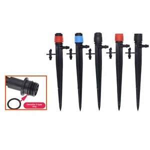 DaringFish Arroseur goutte-à-goutte micro-pulvérisateur multicolore en plastique technique, type à insertion au sol, 13 cm, réglable à 360 degrés, à huit <span class=keywords><strong>trous</strong></span> - Product Image 1
