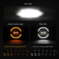 Projecteur LED de conduite tout-terrain 4x4 IP68 170 Watts 24V 12V 7 pouces, blanc ambre DRL, pour pare-chocs avant de SUV