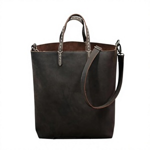 Sacs à main de luxe pour femmes en cuir véritable faits à la main, avec deux fermetures éclair, imperméables, designs personnalisables pour sacs à main décontractés et de voyage - Product Image 3