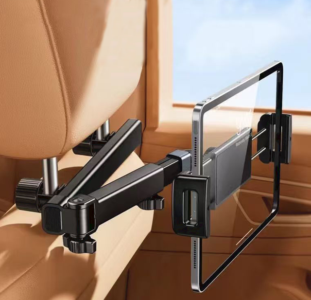 Trending Products 2025 New Arrivals 360 Degree Rotating Flexible Rear Headrest Universal Mobile Phone Holder for Car & Desk Use