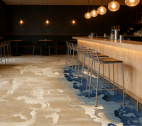 Tapis moderne en polyester imprimé en 3D, durable, lavable et antidérapant, pour hall d'hôtel de luxe, bureaux et salles de prière