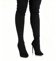 Mules sexy mi-mollet pour femme à haute élasticité, imprimés animaliers, chaussures d'hiver avec fermeture éclair, tige en caoutchouc PU, doublure en coton