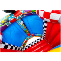 Château gonflable commercial en PVC durable, motif fusée de bande dessinée, pour enfants, idéal pour la location événementielle
