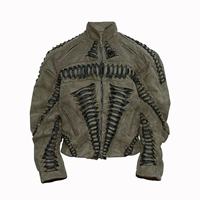 Veste de moto réversible imperméable en cuir suédé tricoté pour l'hiver, style streetwear